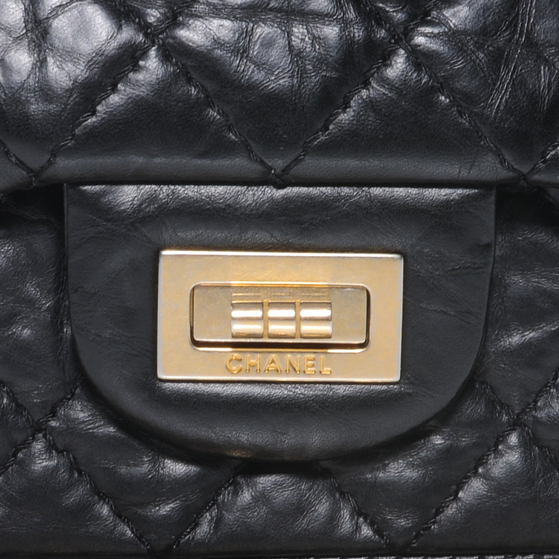 Aged Calfskin 50th Anniversary 2.55 Reissue 225 Flap Black