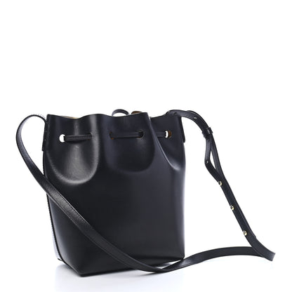 Mansur Gavriel Vegetable Tanned Calfskin Mini Bucket Bag Black Oro 2 of 9