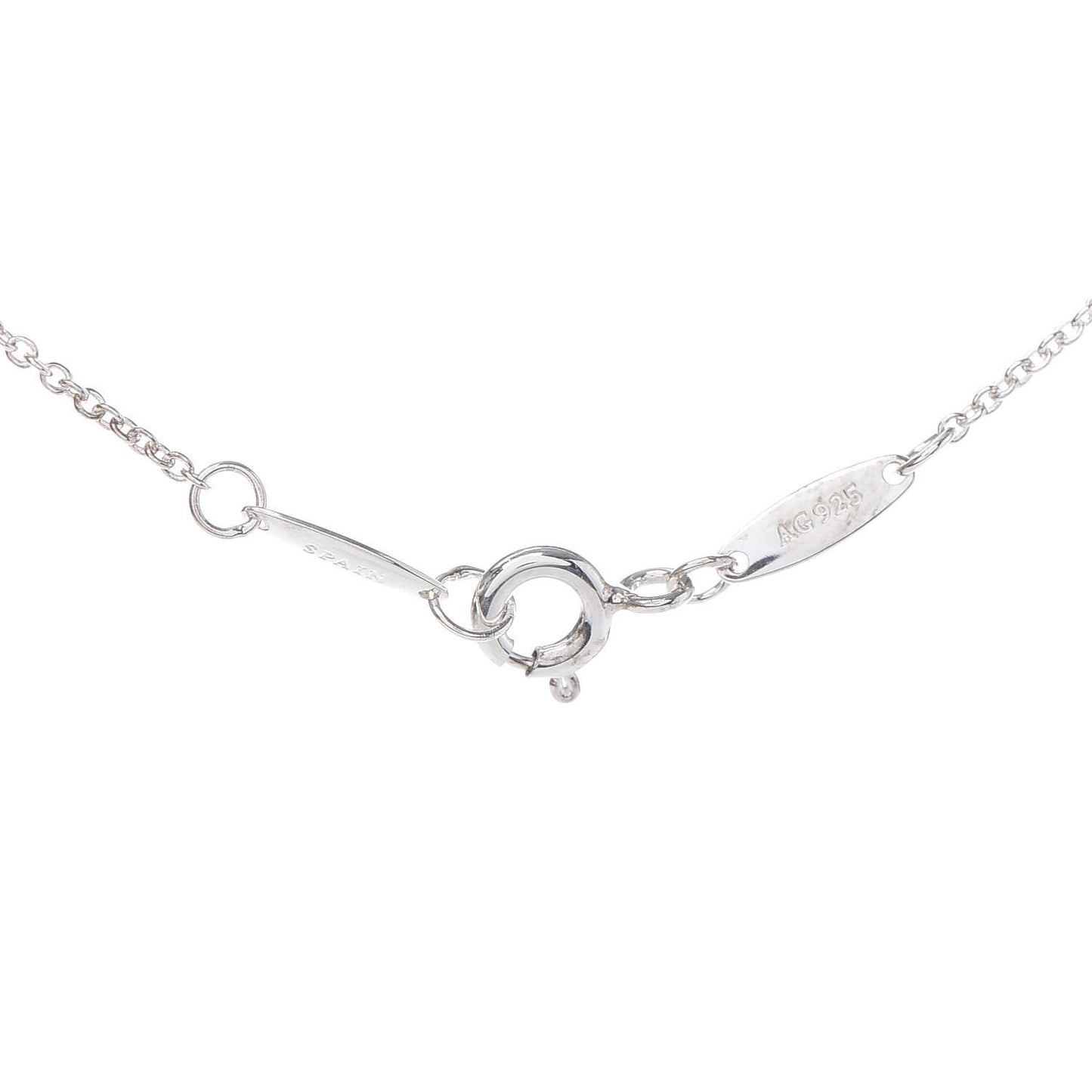 Sterling Silver Diamond .05ct Elsa Peretti Diamonds by the Yard Pendant Necklace
