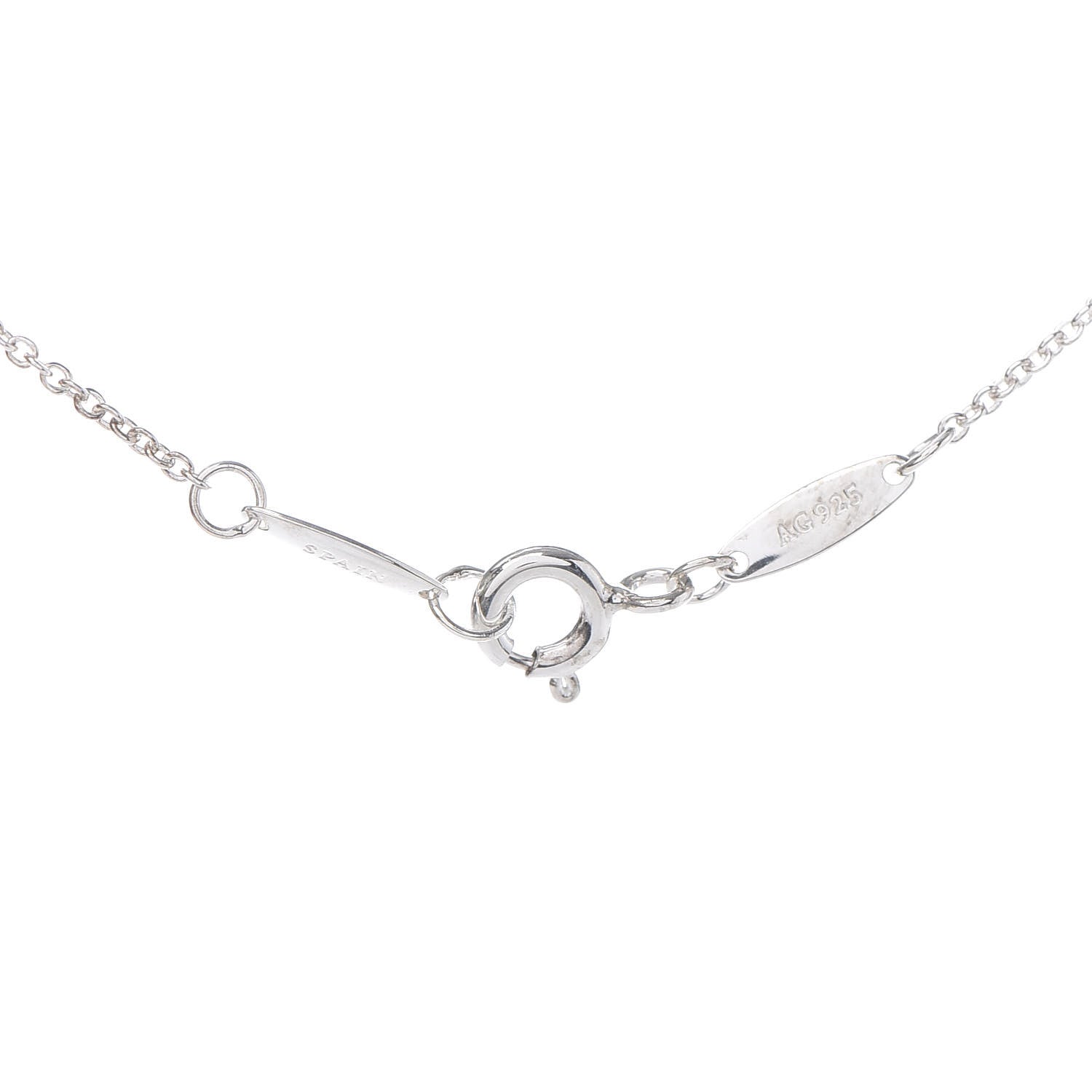 Tiffany Sterling Silver Diamond .05ct Elsa Peretti Diamonds by the Yard Pendant Necklace 6 of 6