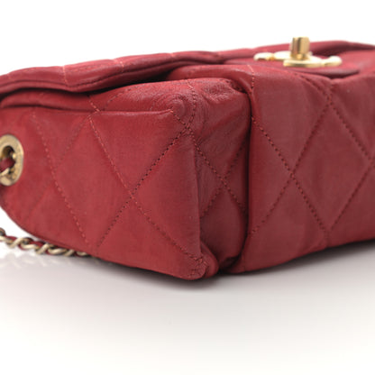 Chanel Iridescent Calfskin Quilted Small Chic Quilt Flap Red 9 of 12