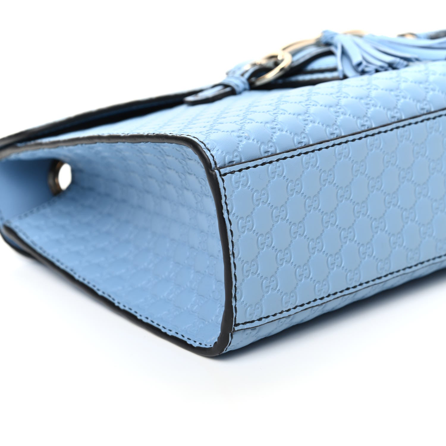 Gucci Microguccissima Medium Emily Chain Shoulder Bag Mineral Blue 8 of 9