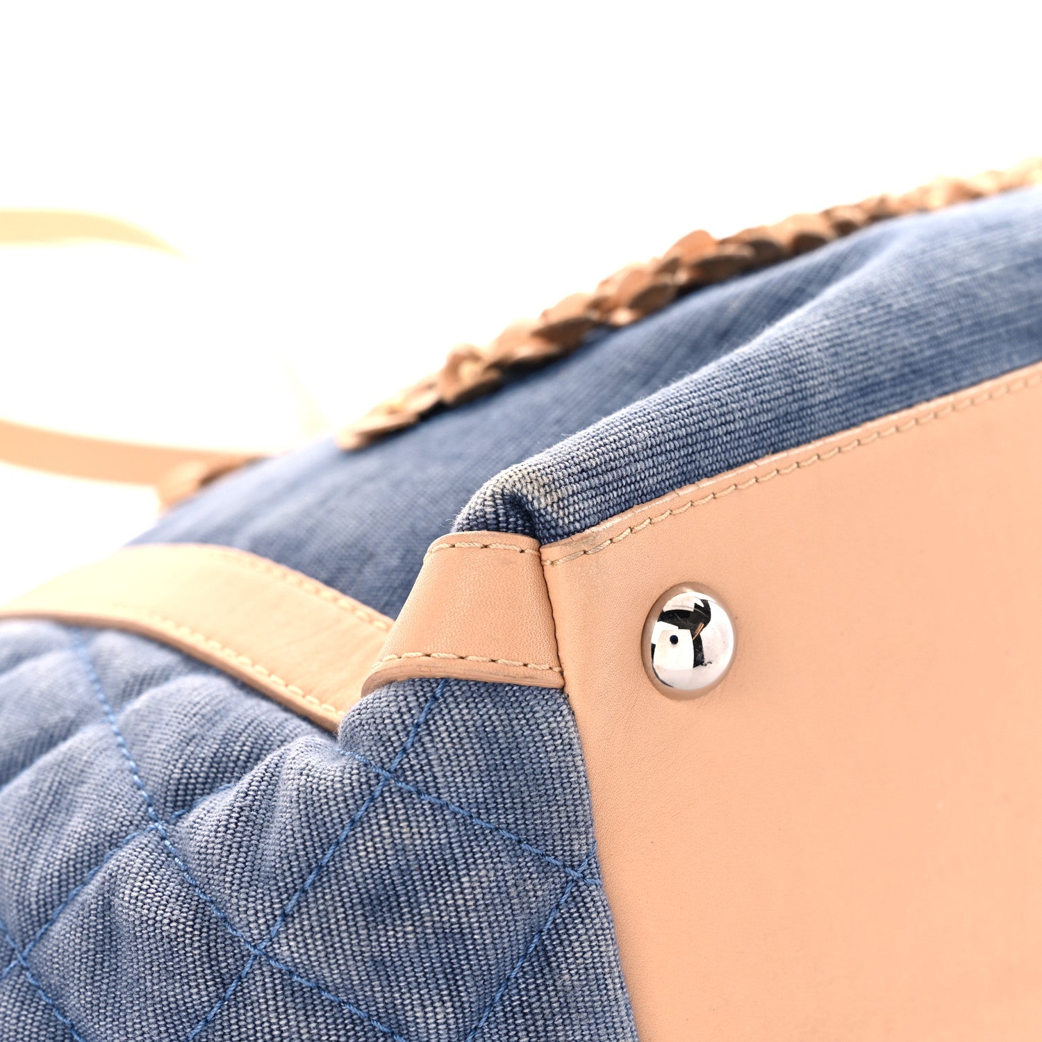 Chanel Denim CC Flower Tote Blue 8 of 22