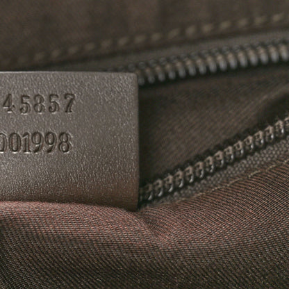Gucci Monogram Calfskin Perforated Medium Flat Messenger Bag Dark Brown 7 of 12