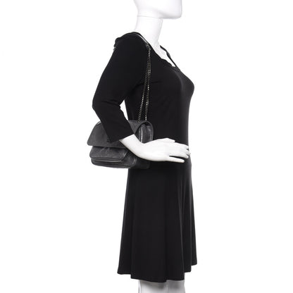 Saint Laurent Crinkled Calfskin Matelasse Monogram Baby Niki Chain Satchel Storm 2 of 12