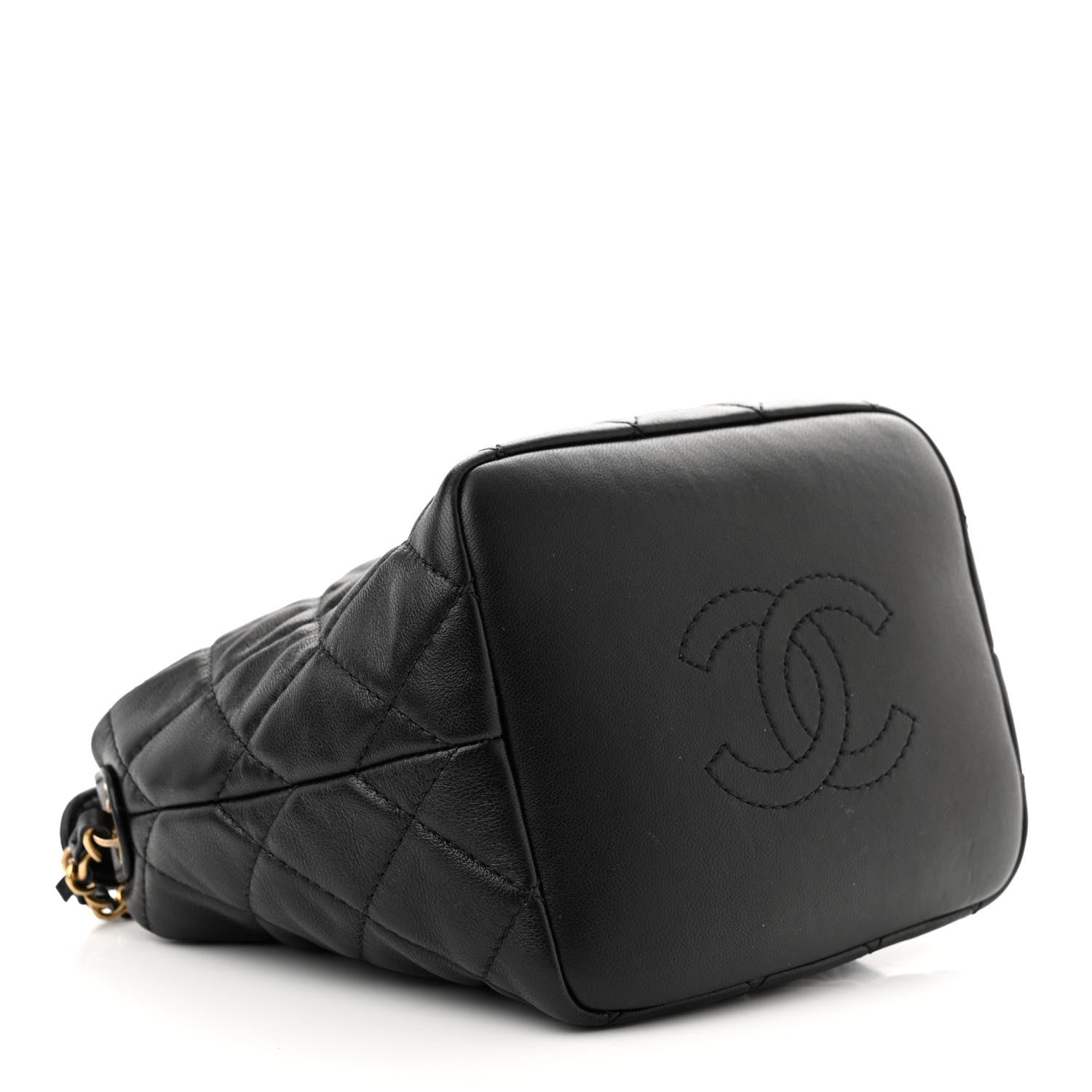 Chanel Lambskin Quilted Small Perfect Meeting Hobo Black 4 of 10