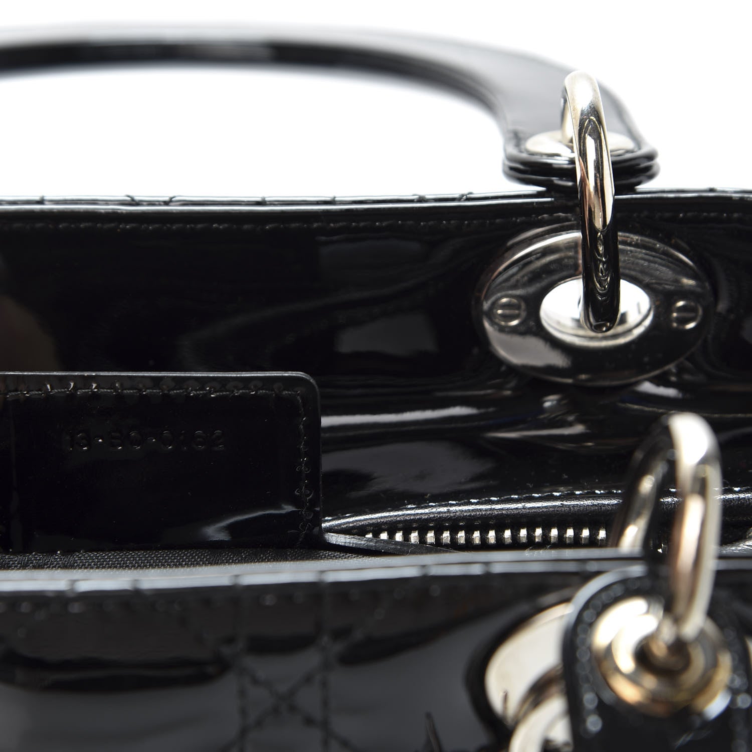 Christian Dior Patent Cannage Medium Lady Dior Black 8 of 9
