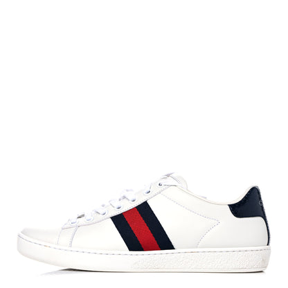 Gucci Calfskin Ayers Web Ace Sneakers 36 White Blue 1 of 5