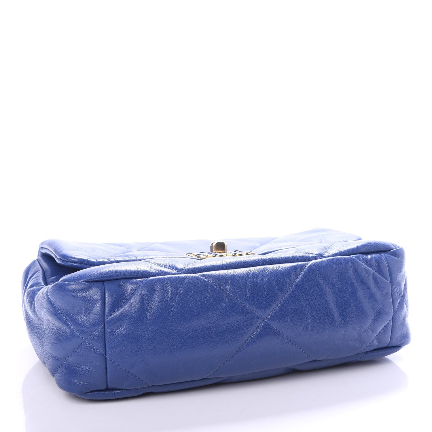 Chanel Goatskin Quilted Medium 19 Flap Dark Blue 3 of 9