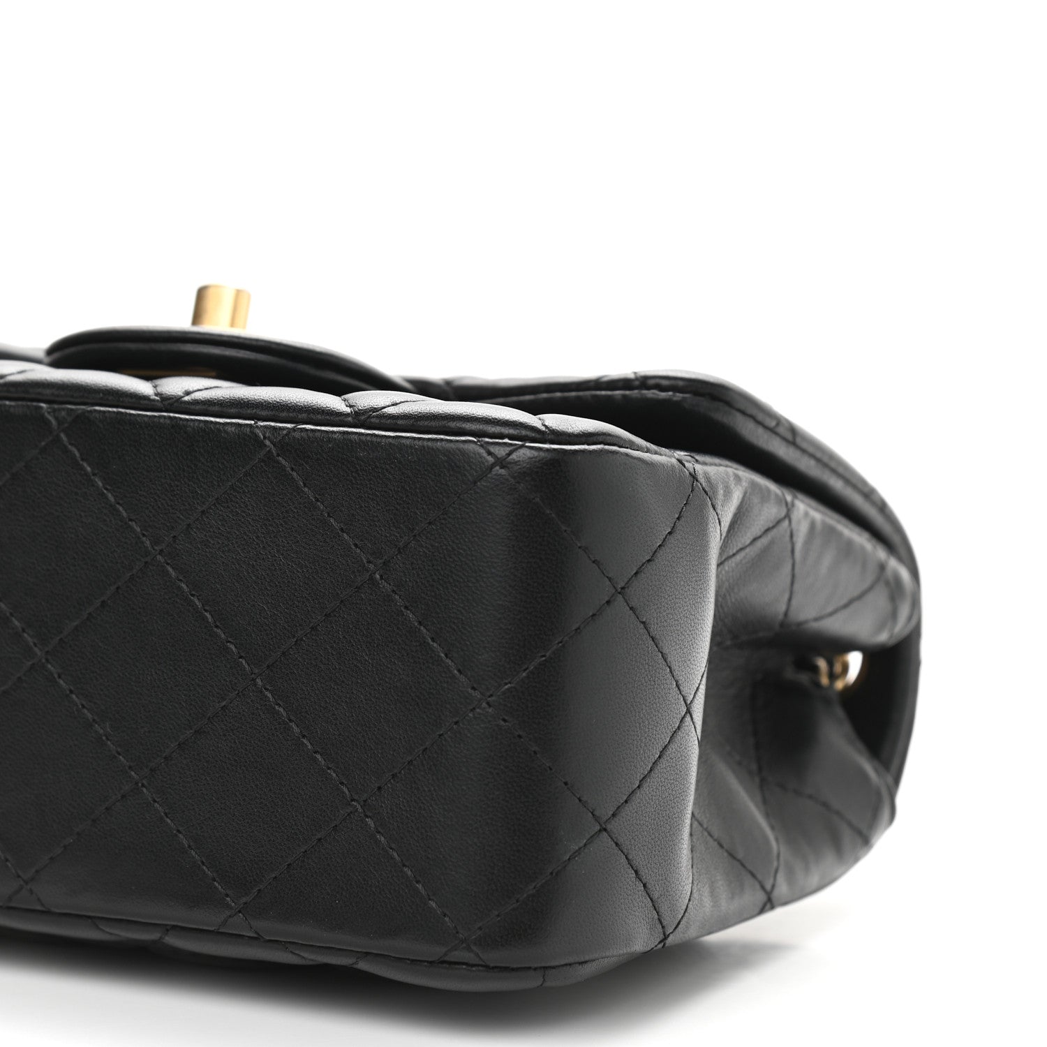 Chanel Lambskin Quilted Mini Square Flap Black 13 of 14