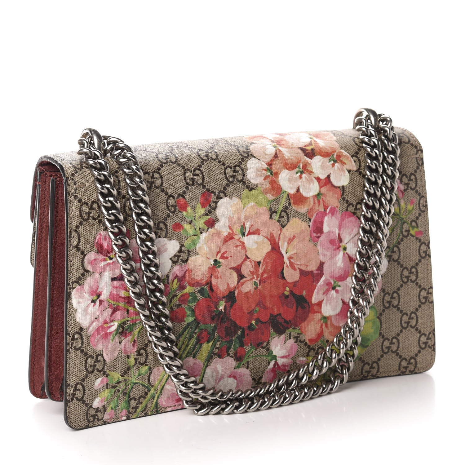 Gucci GG Supreme Monogram Blooms Small Dionysus Shoulder Bag Beige Multicolor Dry Rose 3 of 10