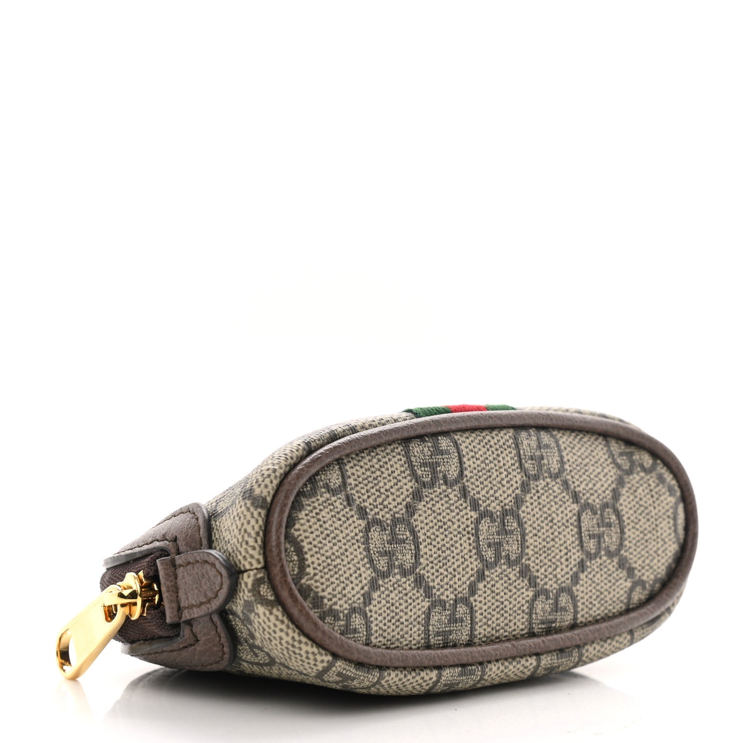 GG Supreme Monogram Web Ophidia Dome Key Pouch Beige New Acero