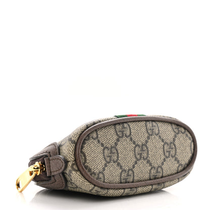 Gucci GG Supreme Monogram Web Ophidia Dome Key Pouch Beige New Acero 3 of 6