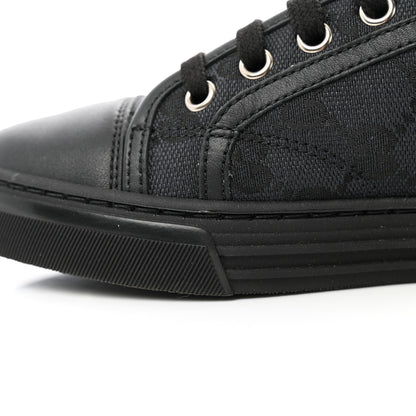 Gucci GG Monogram Calfskin Womens Low Top Sneakers 36 Piombo Black 10 of 11