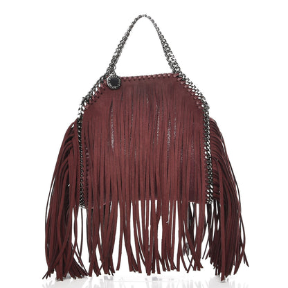 Stella McCartney Shaggy Deer Fringe Tiny Falabella Tote Plum 1 of 7
