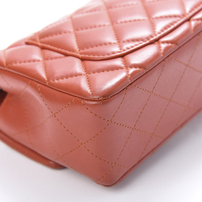 Chanel Lambskin Quilted Mini Rectangular Flap Orange 12 of 13
