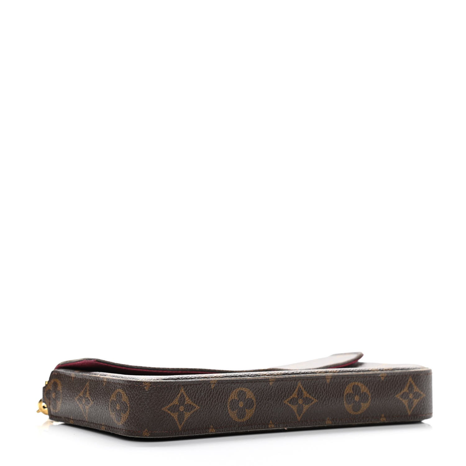 Louis Vuitton Monogram Pochette Felicie Chain Wallet Fuchsia 5 of 14