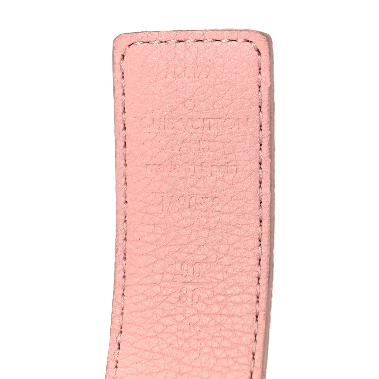 Louis Vuitton Calfskin Monogram 30mm LV Initiales Reversible Belt 90 36 Rose Ballerine 3 of 8
