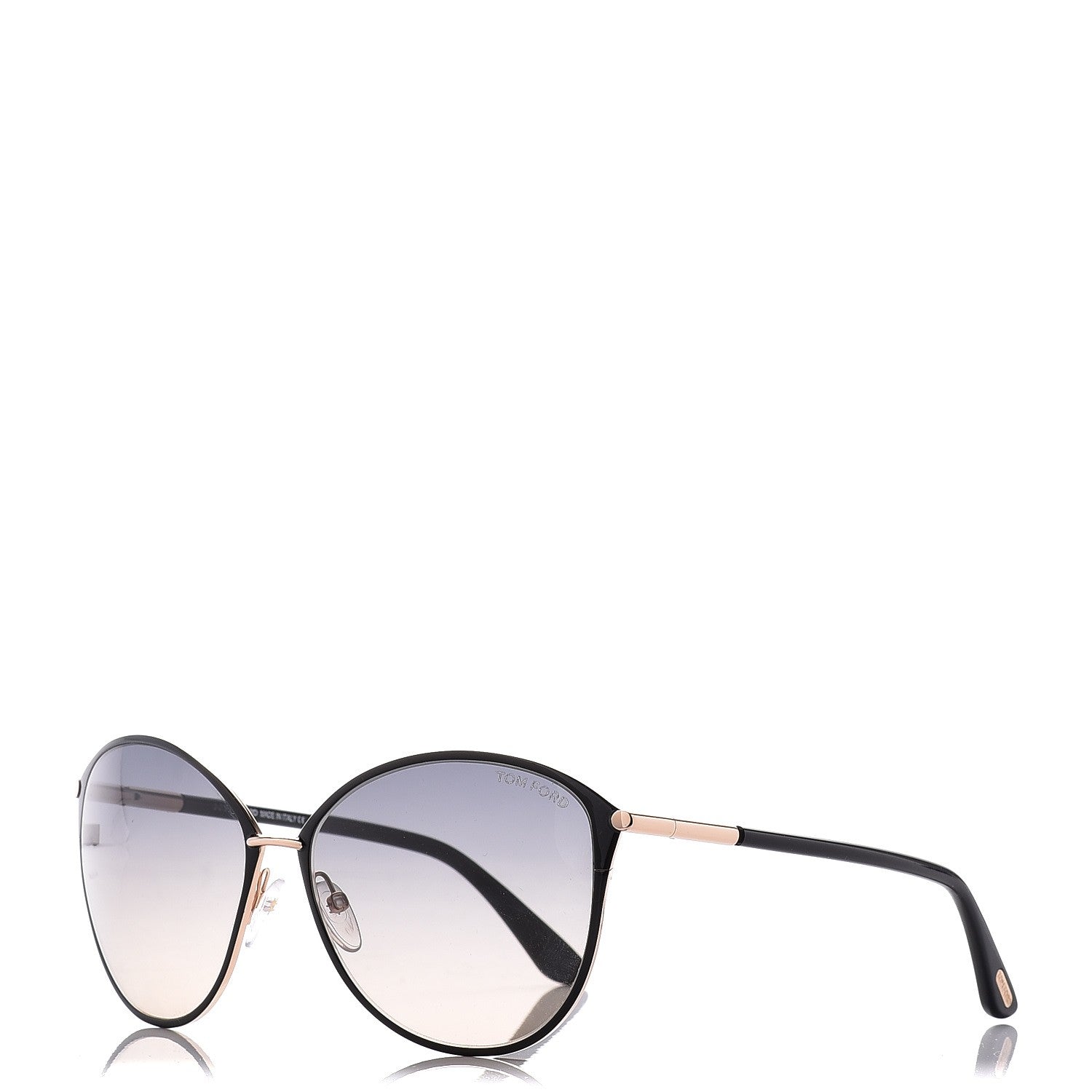 Tom Ford Penelope Vintage Round Sunglasses TF320 Black 1 of 9
