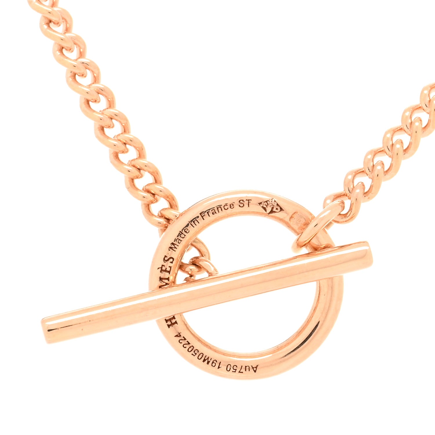 Hermes 18K Rose Gold PM Echappee Necklace ST 3 of 3