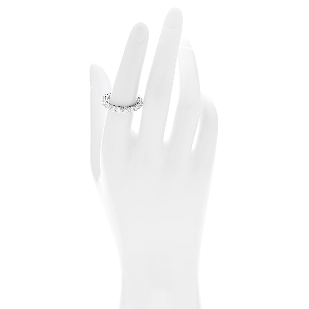 Platinum Diamond 3.7mm Embrace Eternity Band Ring 53 6.5