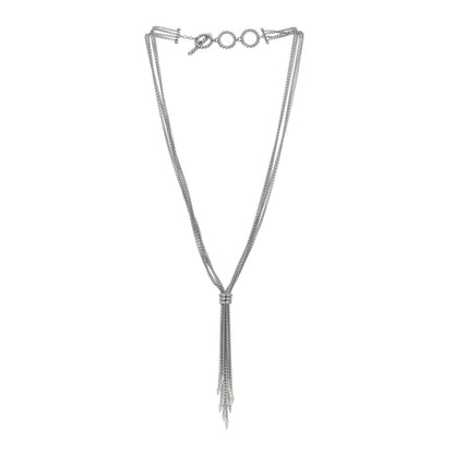David Yurman Sterling Silver Pave Diamond Willow Drop Necklace 2 of 3