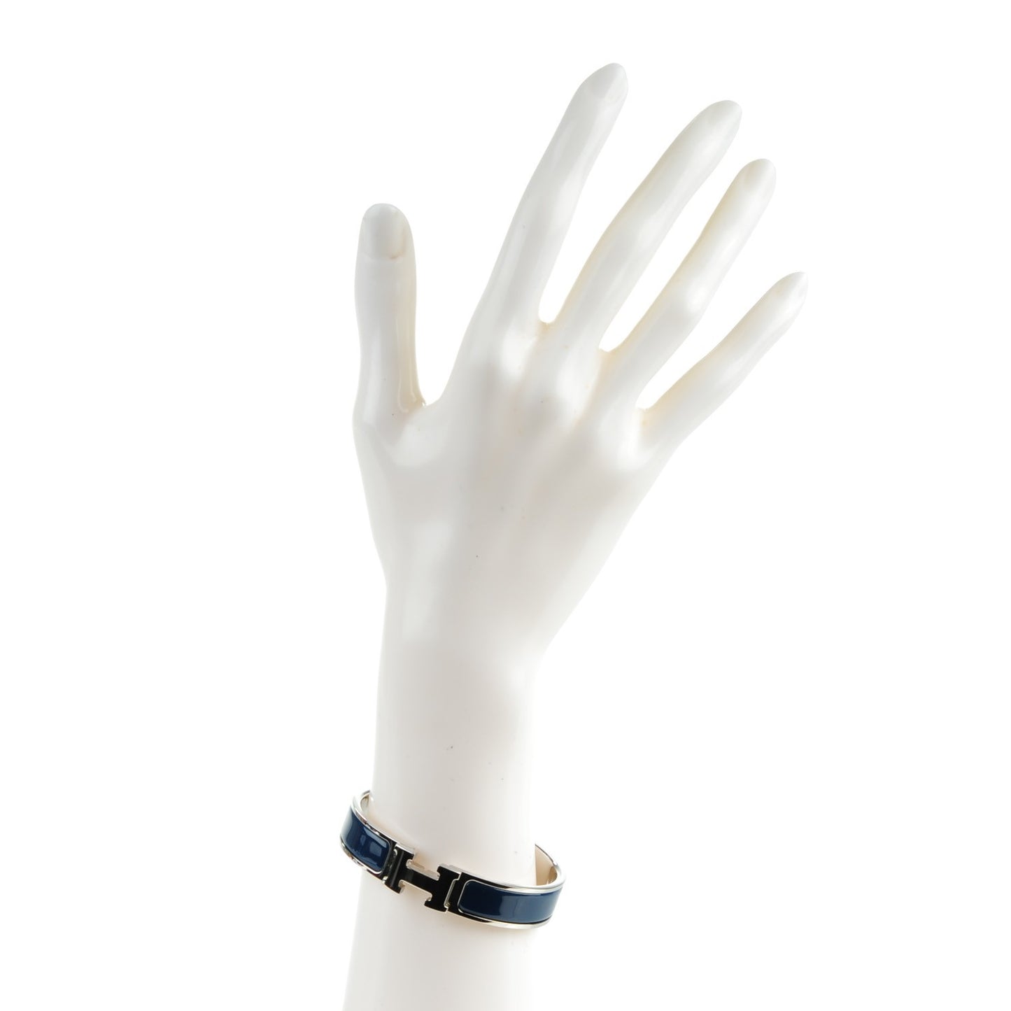Narrow Enamel Clic Clac H Bracelet PM Bleu Biarritz