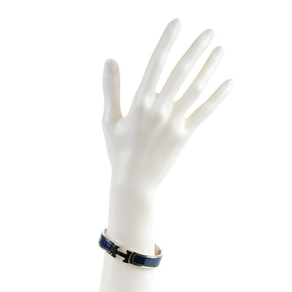 Hermes Narrow Enamel Clic Clac H Bracelet PM Bleu Biarritz 2 of 6
