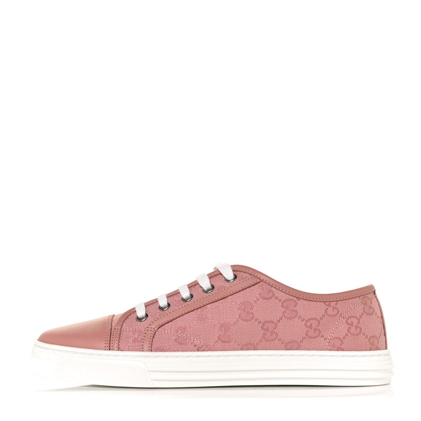 GG Monogram Calfskin Womens Low Top Sneakers 39 Pink Soft Pink