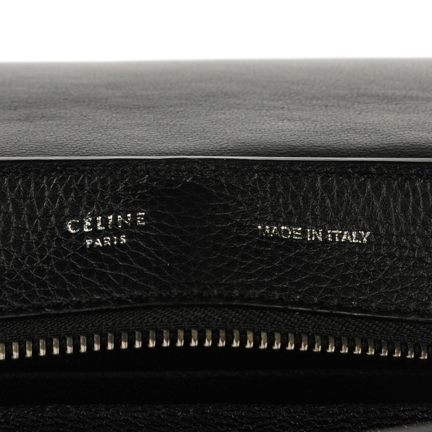 Drummed Calfskin Suede Medium Trapeze Black