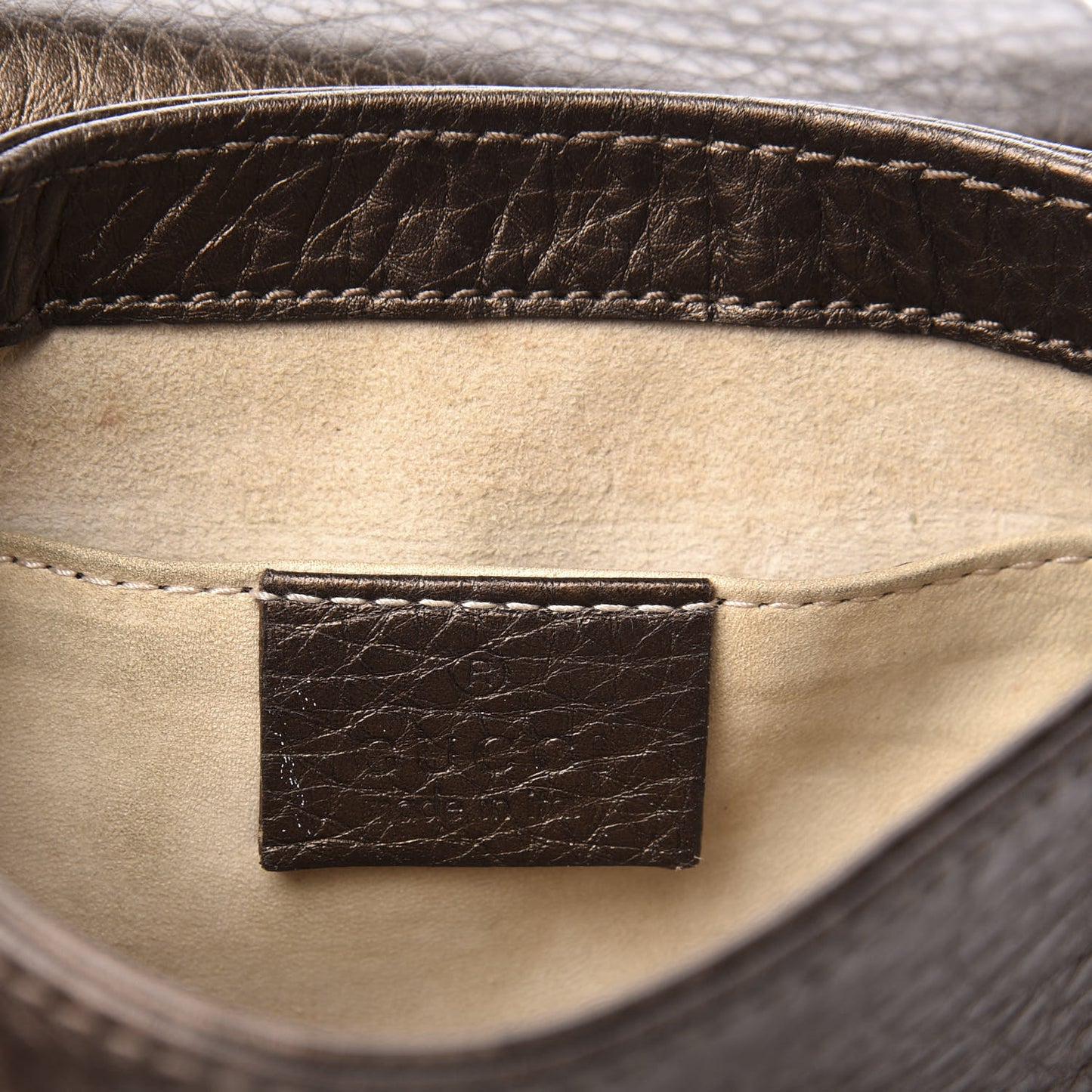 Metallic Pebbled Calfskin Small 1973 Chain Shoulder Bag Winter Leaf