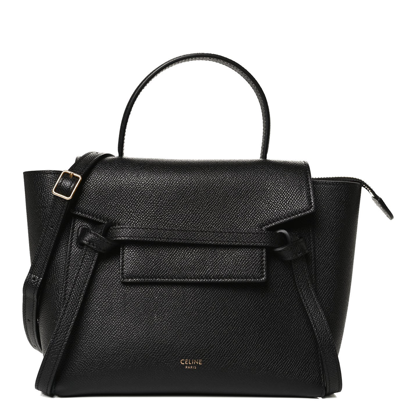 Grained Calfskin Nano Belt Bag Black