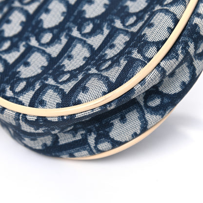 Christian Dior Monogram Mini Saddle Pochette White Blue 6 of 9