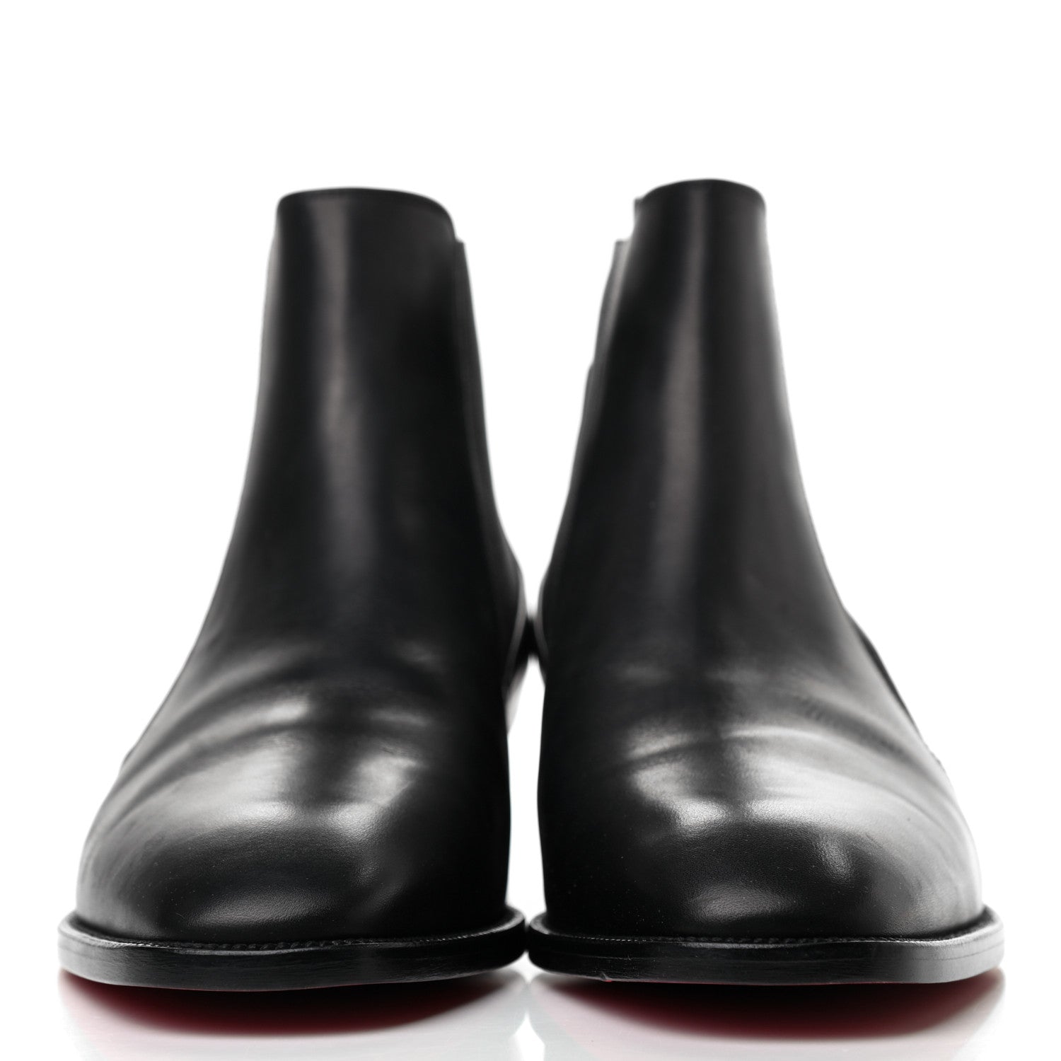 Christian Louboutin Calfskin Ingrassato Womens Marmada Flat Chelsea Boots 40.5 Black 2 of 6