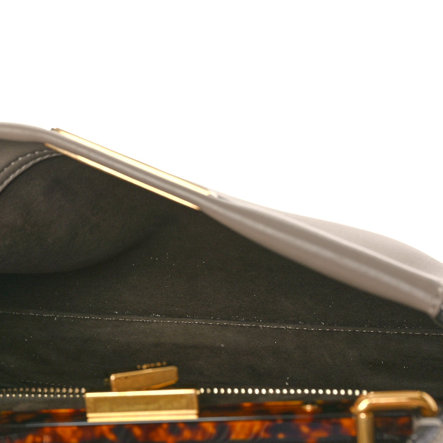 Vitello Seta Plexiglass Tortoise Medium Peekaboo Iconic Satchel Tortora