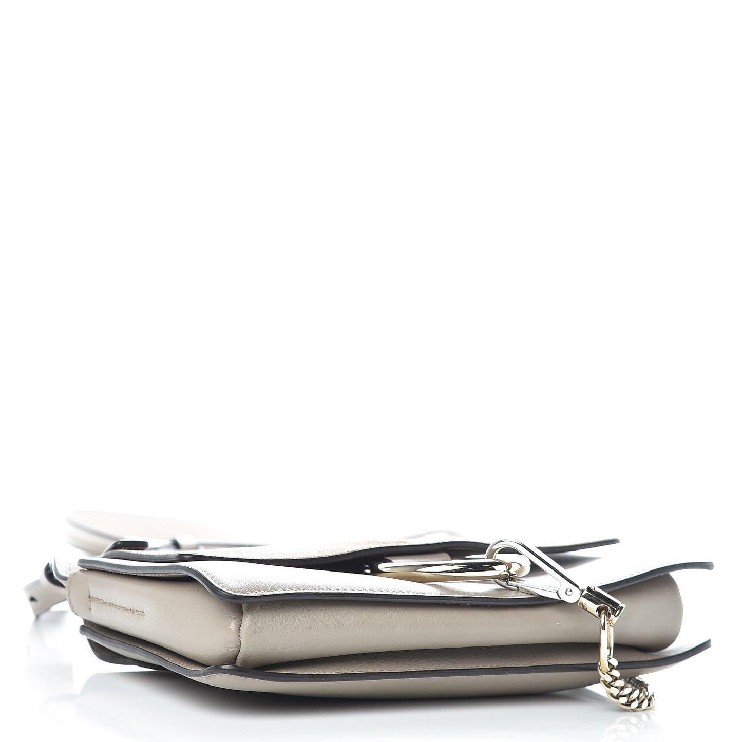 Suede Calfskin Small Faye Shoulder Bag Motty Grey