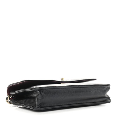 Chanel Lambskin Chevron Quilted Wallet On Chain WOC Black 4 of 11