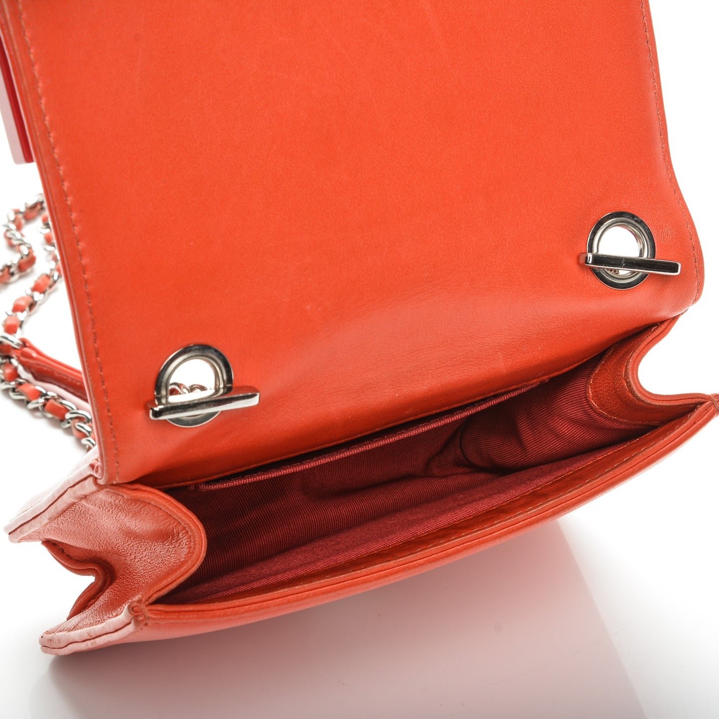 Plexiglass Patent Mini Boy Brick Flap Orange Red