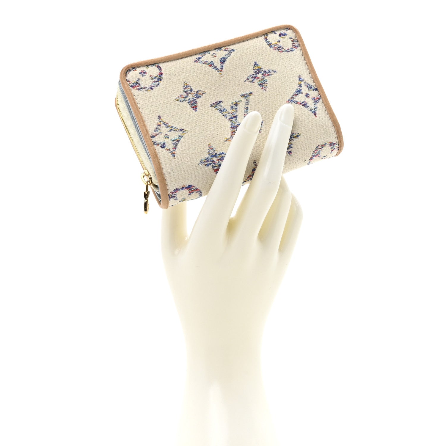 Louis Vuitton Monogram Jacquard Lou Wallet White 2 of 14