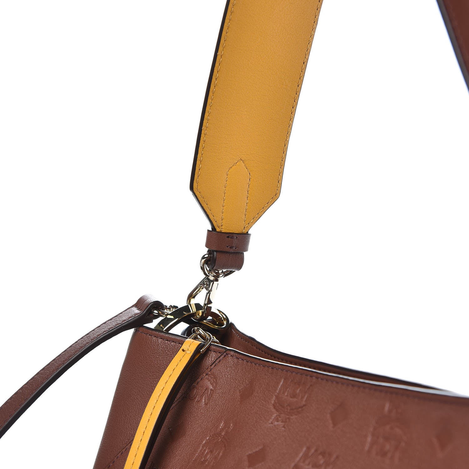 MCM Calfskin Ottomar Monogram Medium Klara Hobo Brown 11 of 11