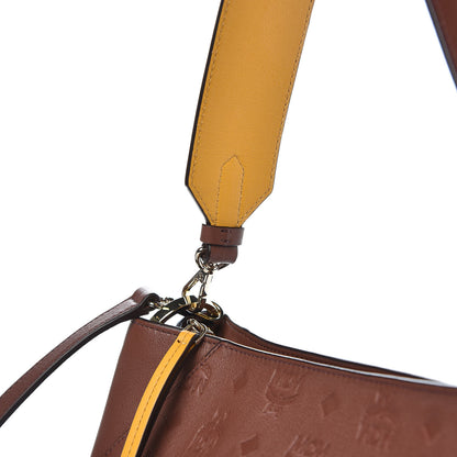 MCM Calfskin Ottomar Monogram Medium Klara Hobo Brown 11 of 11