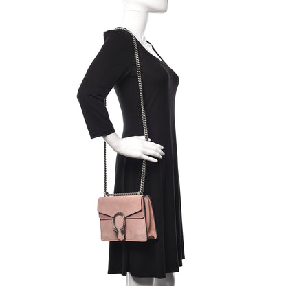 Gucci Suede Mini Dionysus Shoulder Bag Pink 2 of 13