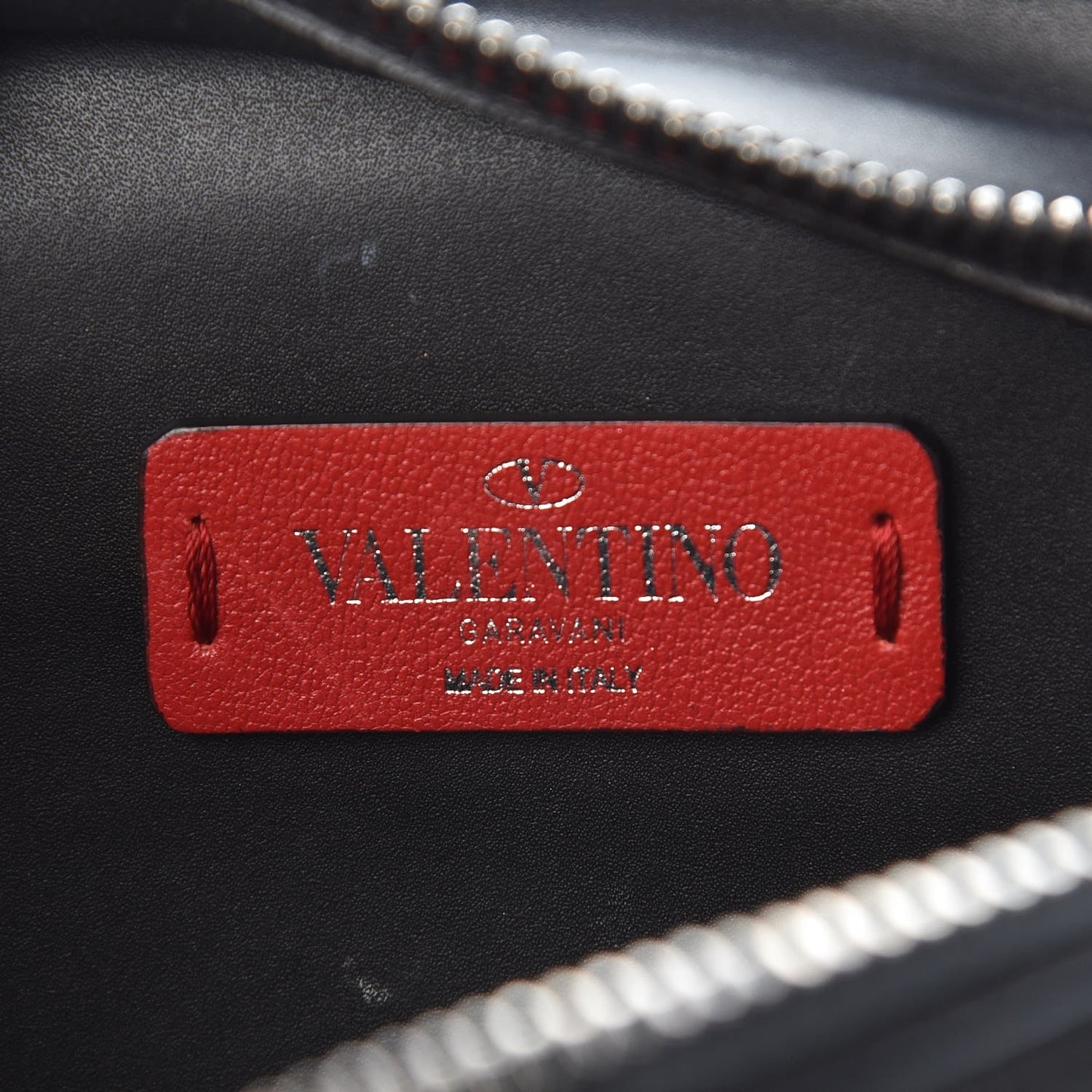 Calfskin VLTN Belt Bag Black White