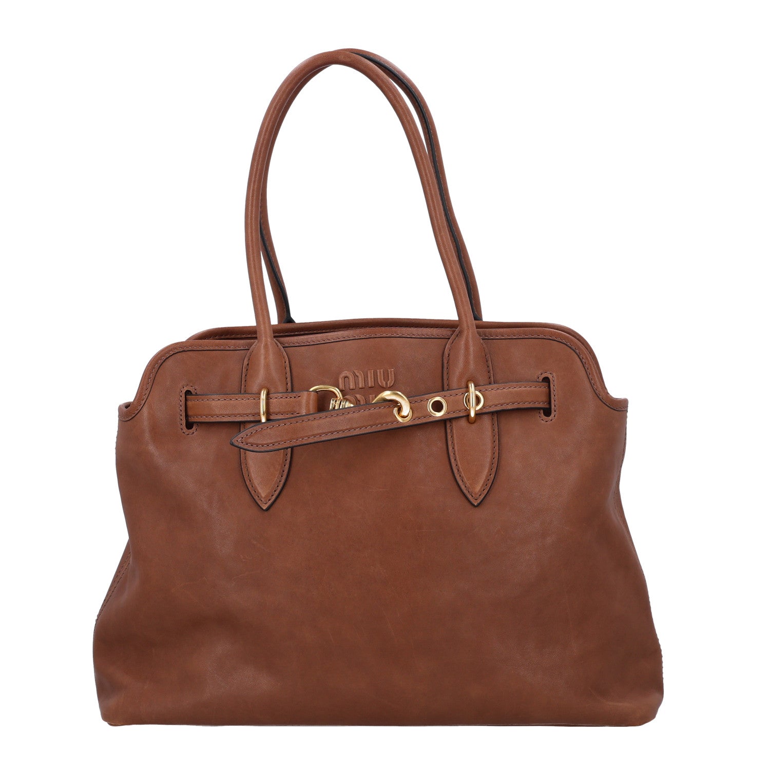 Miu Miu Nappa Medium Aventure Bag Rovere 1 of 9