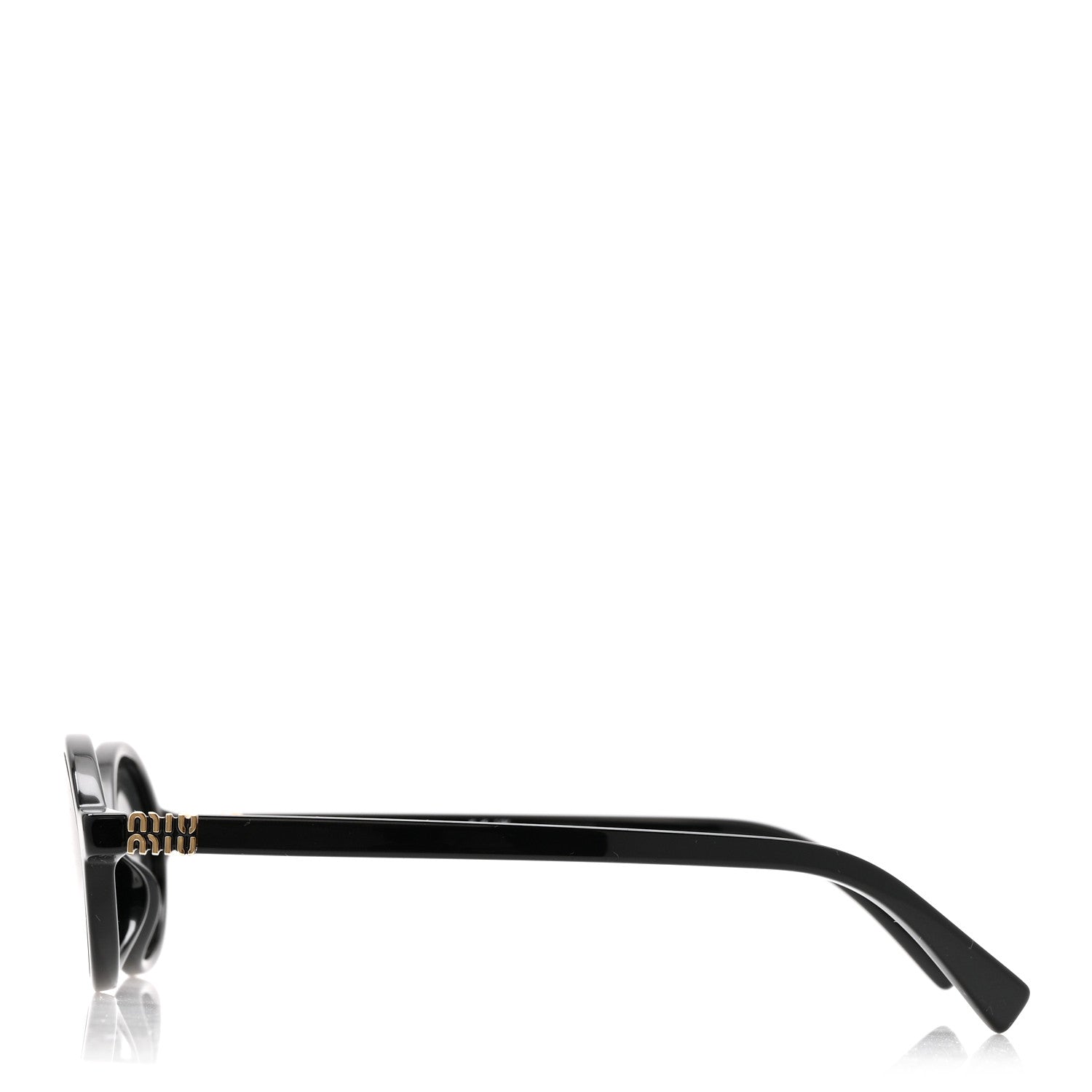 Miu Miu Acetate Oval Regard Sunglasses SMU04Z Black 3 of 10