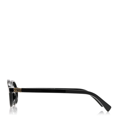 Miu Miu Acetate Oval Regard Sunglasses SMU04Z Black 3 of 10