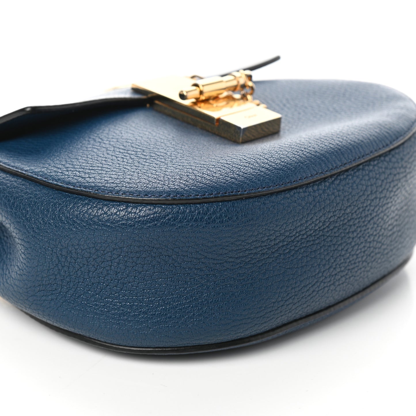 Grained Lambskin Mini Drew Shoulder Bag Royal Navy