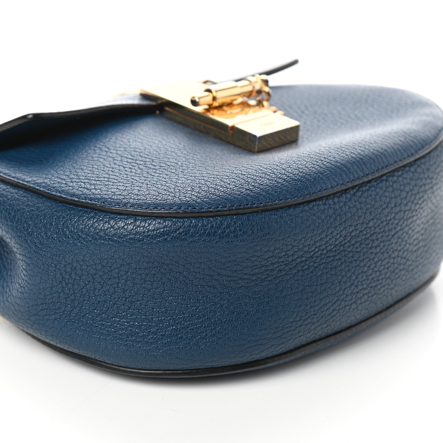 Chloe Grained Lambskin Mini Drew Shoulder Bag Royal Navy 7 of 8