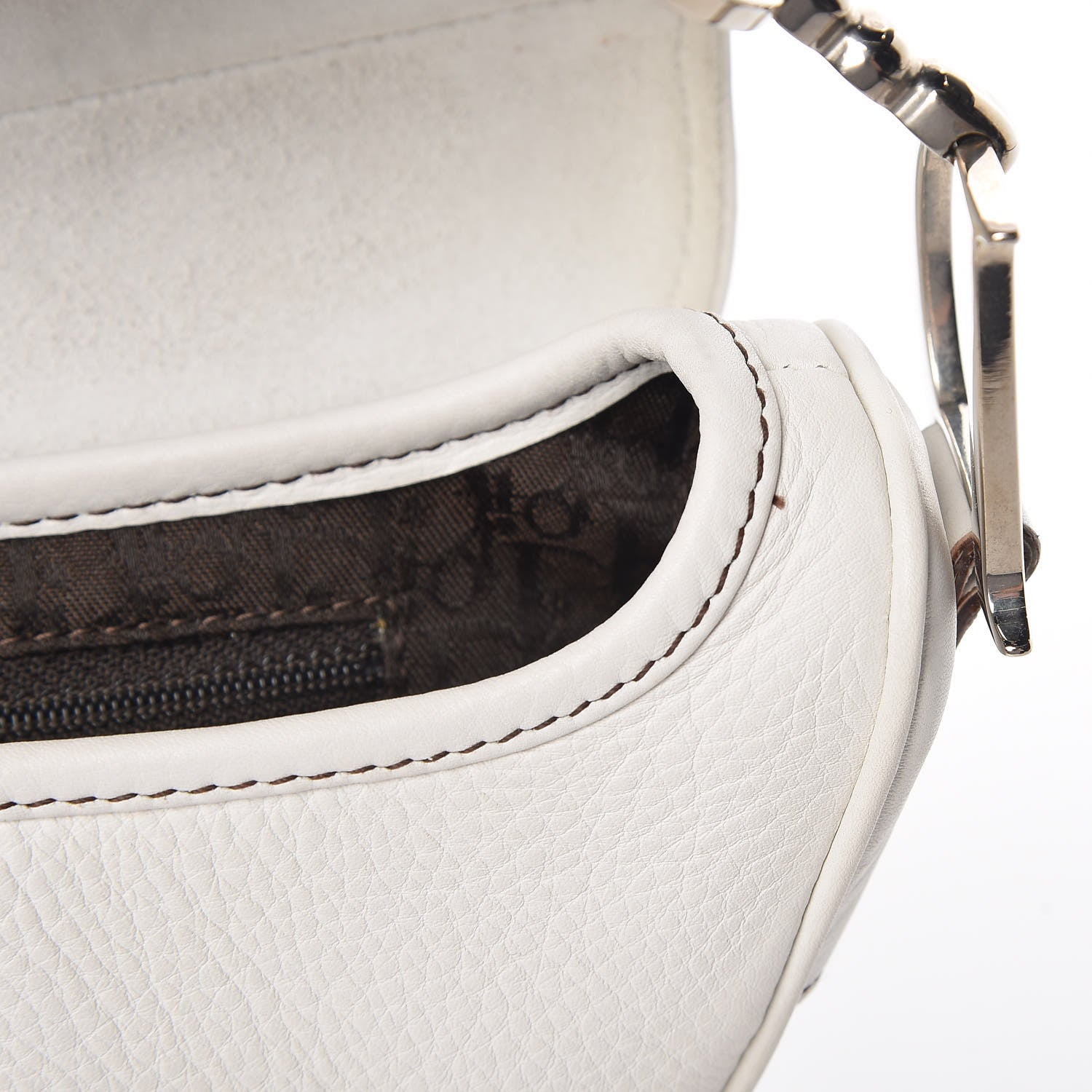 Christian Dior Calfskin Saddle Bag White 11 of 18