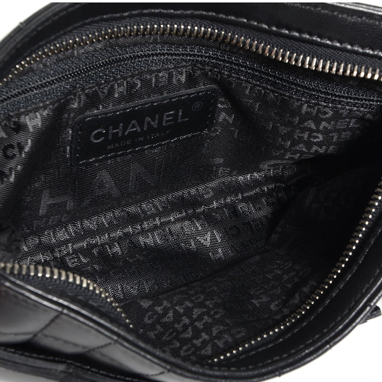 Lambskin Camellia N°5 Clutch Bag Black